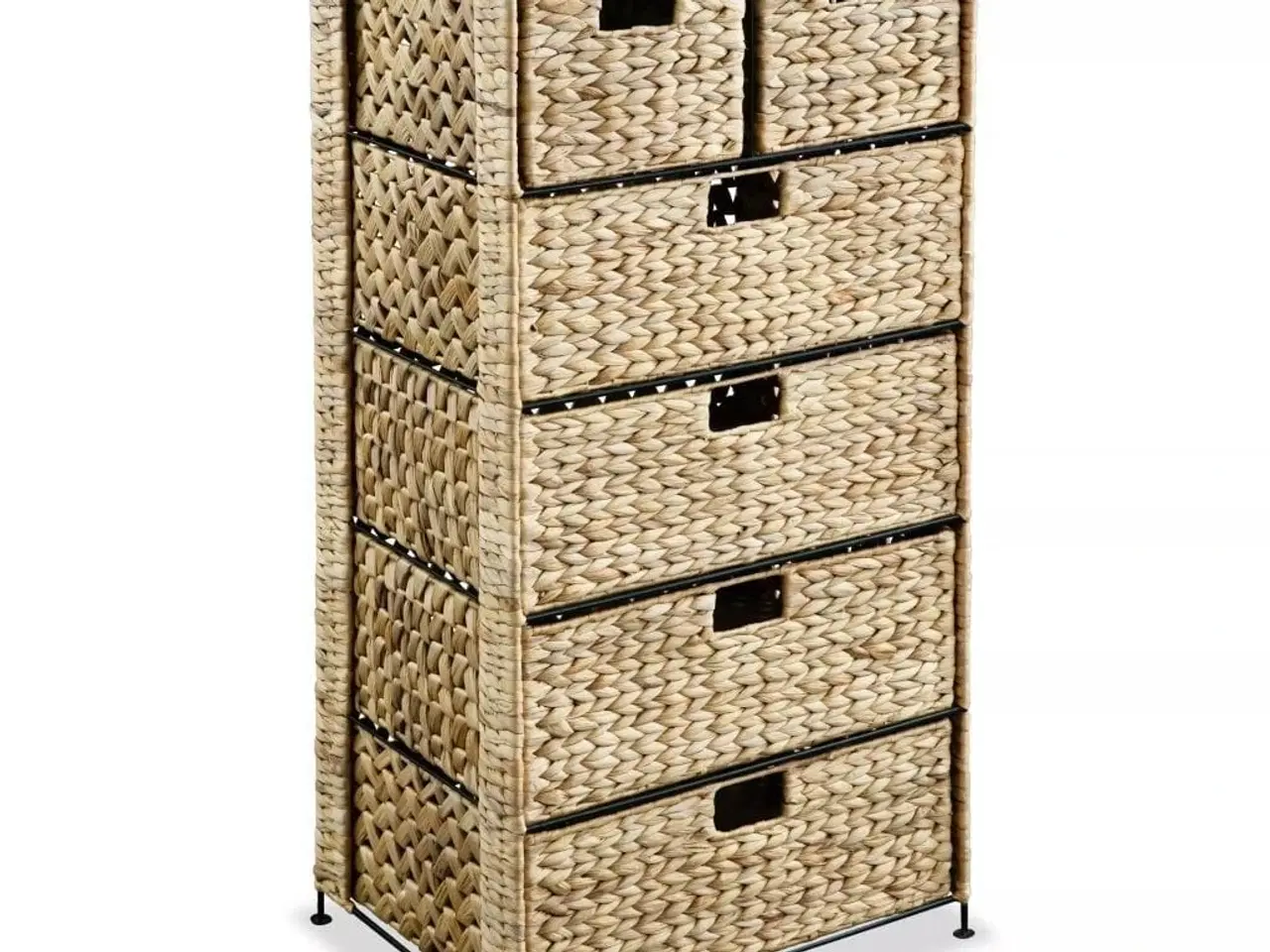 Billede 1 - Opbevaringsenhed med 6 kurve 47 x 37 x 100 cm vandhyacint