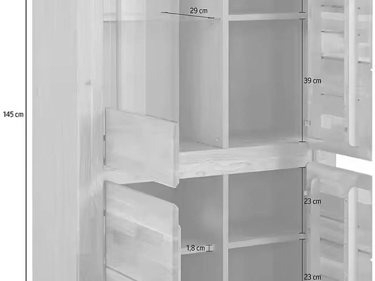 Billede 4 - Massivt træmontre med LED-belysning 71908037🤎