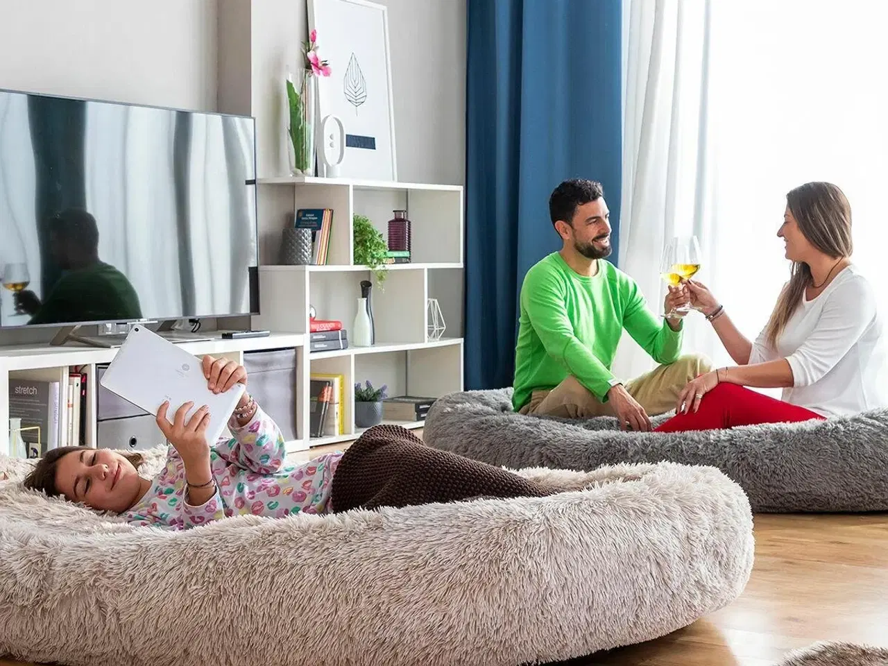 Billede 5 - Human Dog Bed XXL - Hundeseng til mennesker, grå |