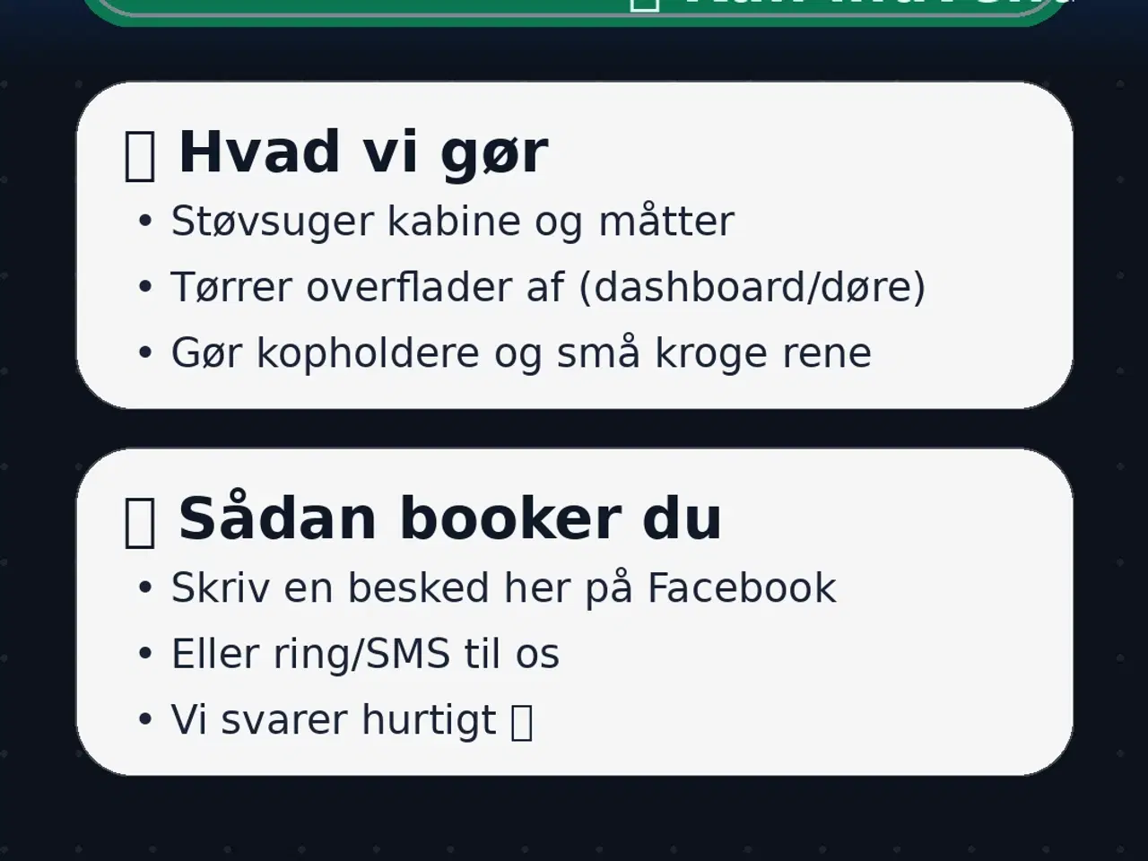 Billede 1 - Indvendig bil rengøring i Odense