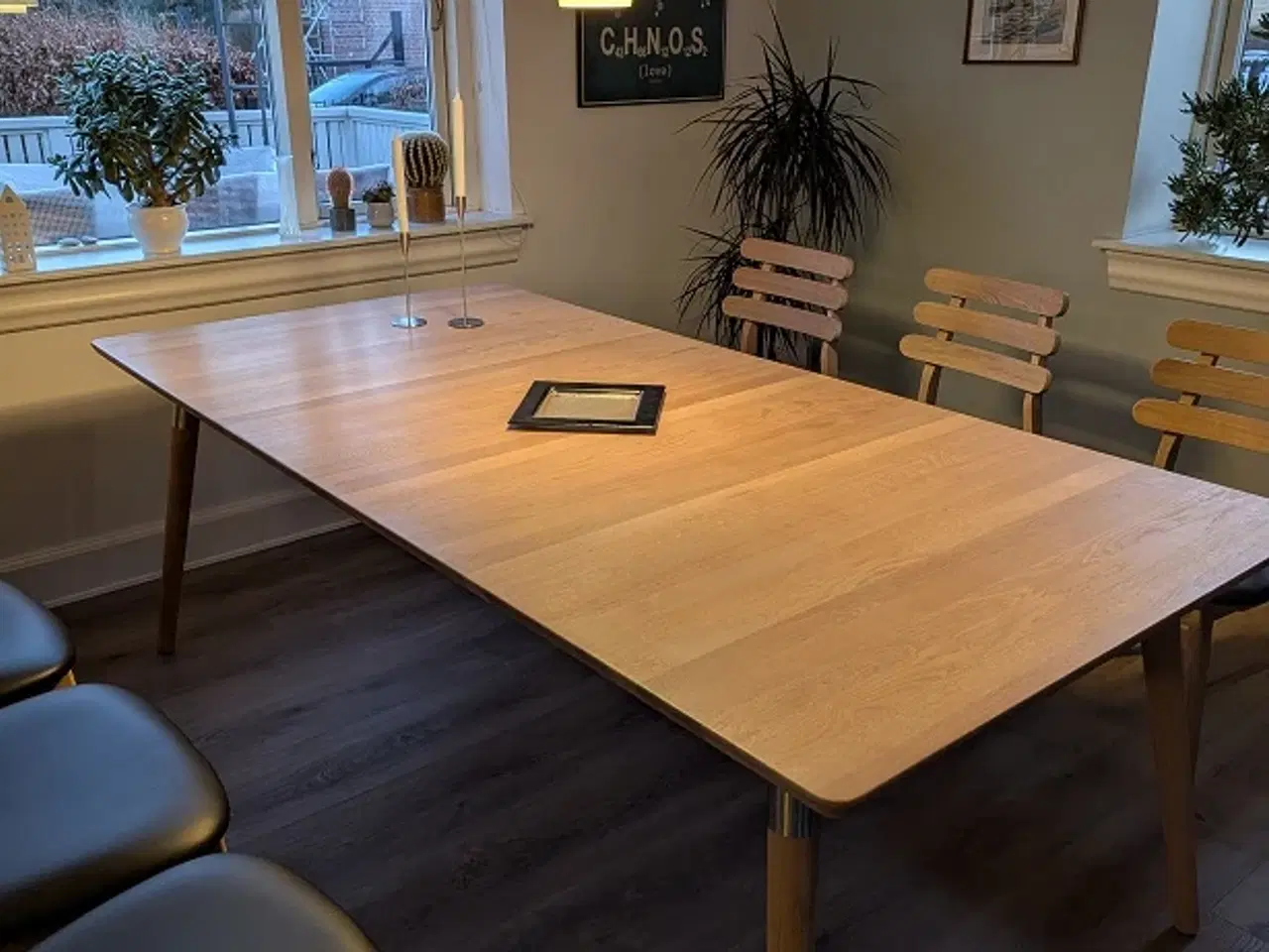 Billede 1 - Sofabord i hvid olieret egetræ