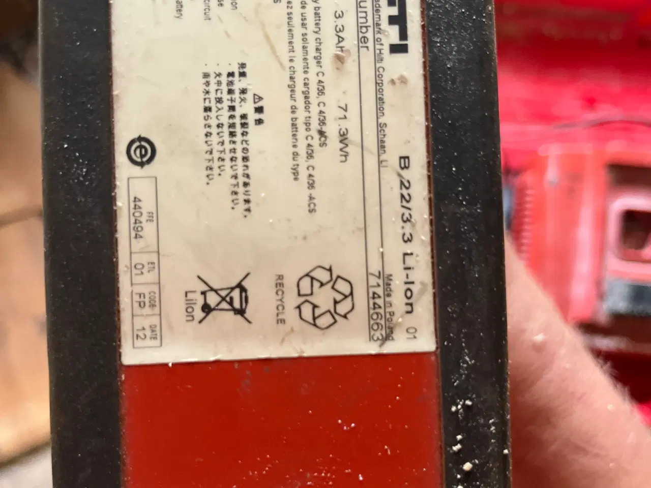 Billede 2 - Hilti slagboremaskine 22A batteri