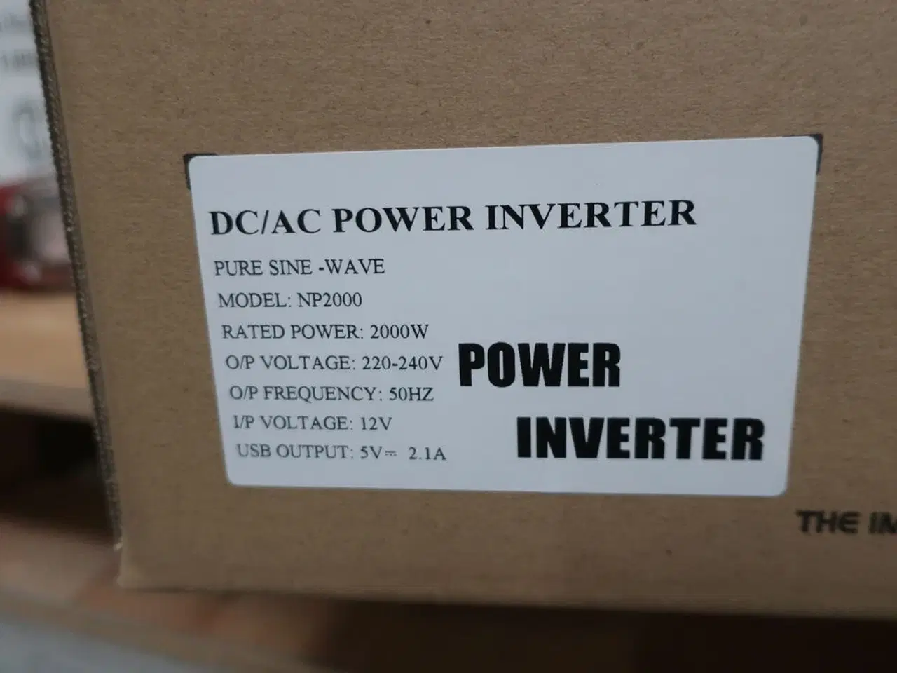 Billede 2 - Inverter GREEN ENERGY Pure Sine Wave DC/AC Power 2000W