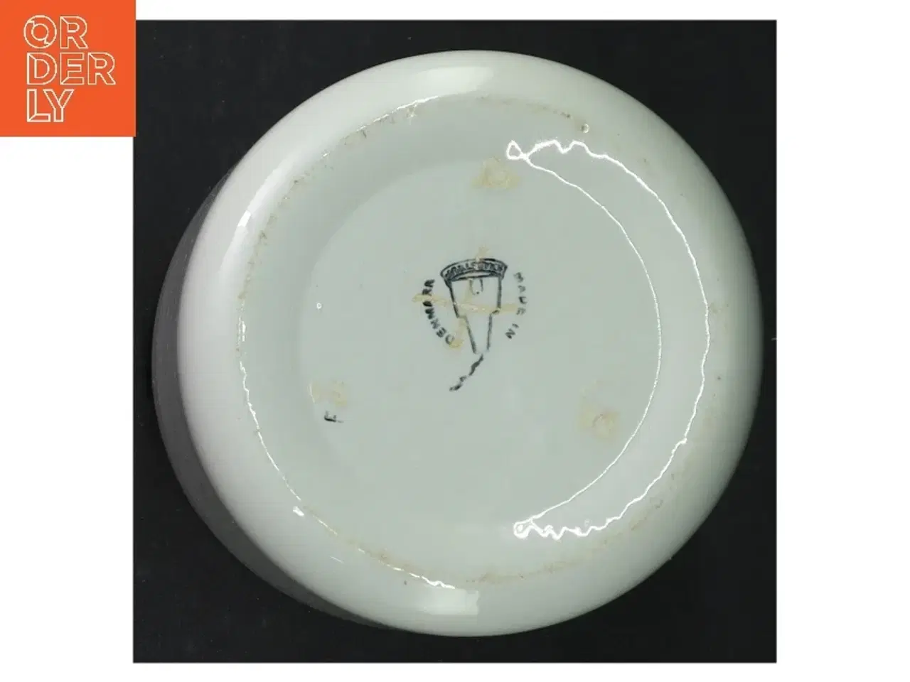 Billede 4 - Keramik tebeholder med trælåg (str. H. 13 cm. ø. 11,5 cm)