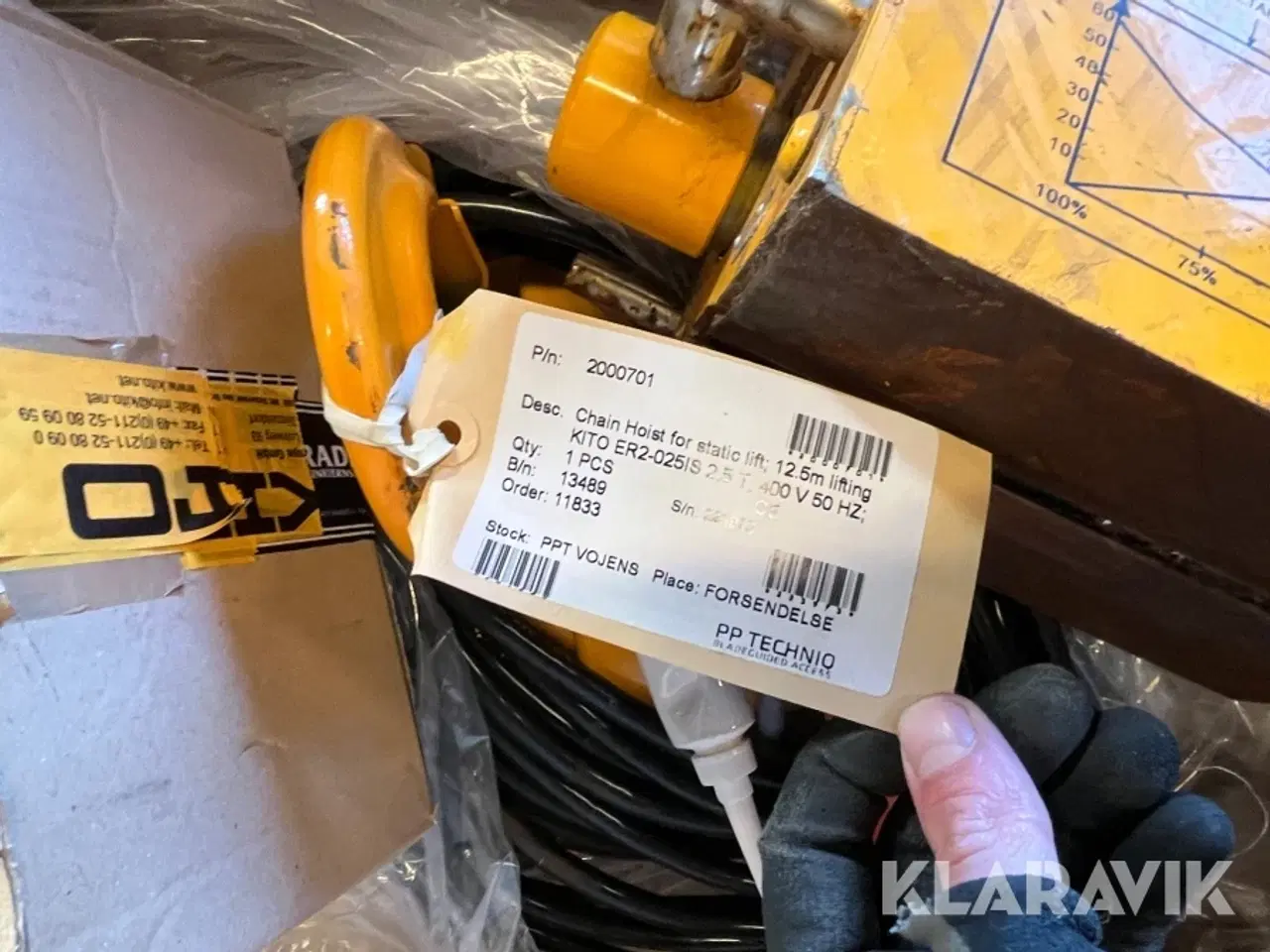 Billede 8 - Elektriske kædehejs Kito 2,5T 3 styk - ubrugte