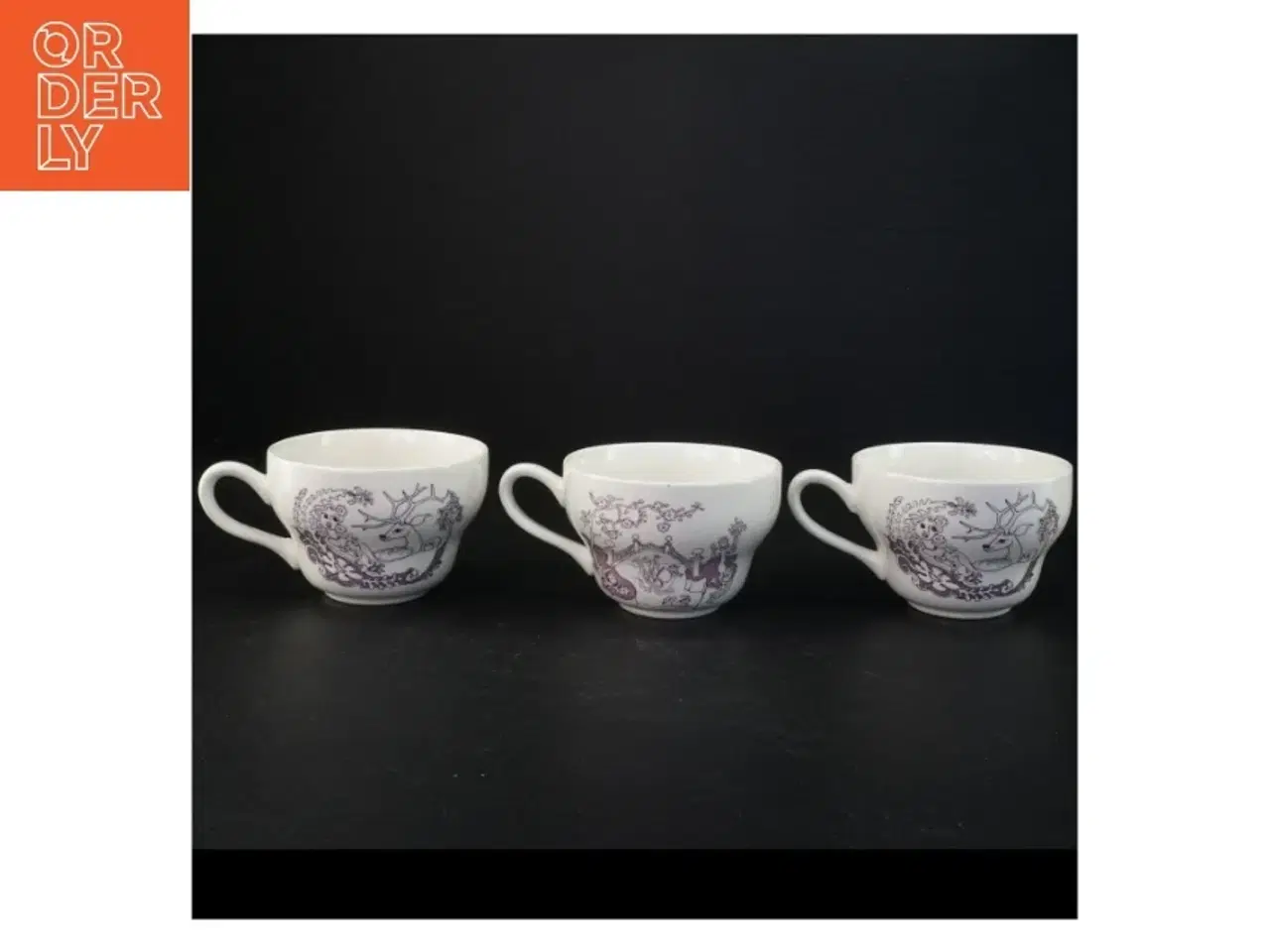 Billede 5 - Porcelænskopper og -tallerkener med dekoration fra Irma (str. Underkop 17,5 x 2 cm kop 15 x 11,5 x 7,5 cm)