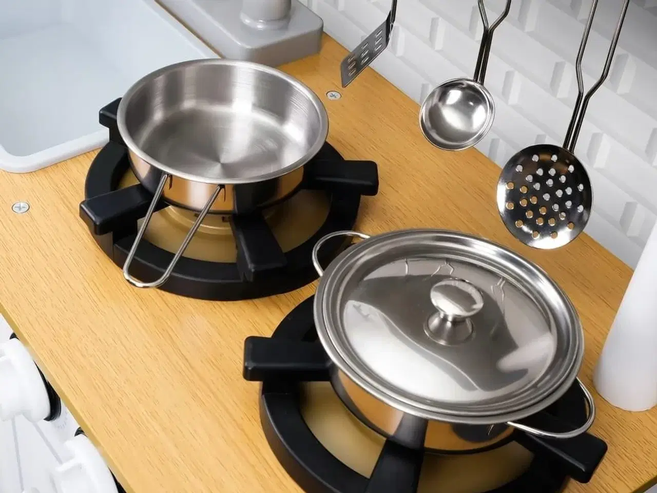 Billede 5 - Legekøkken i træ – PROMIS med tilbehør