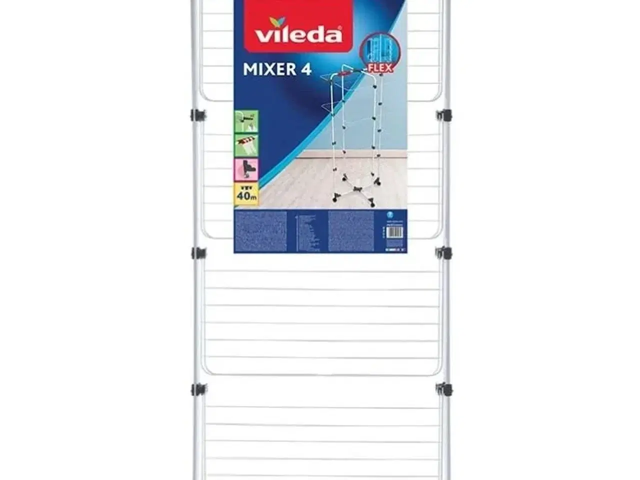 Billede 2 - Tørrestativ Vileda Mixer 4 – vertikalt, 40 m tørreplads