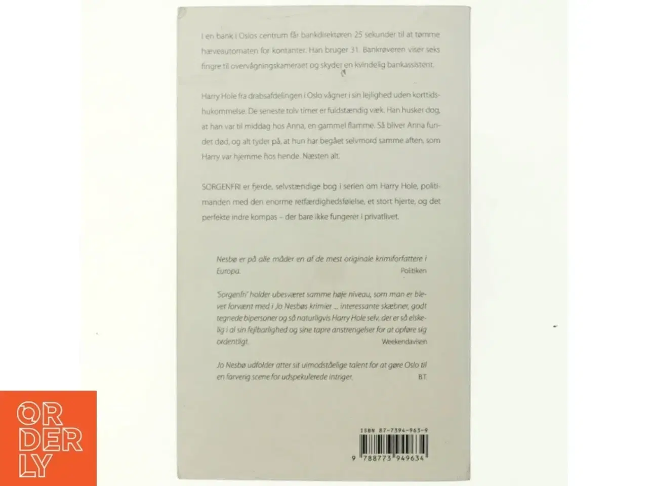 Billede 3 - Sorgenfri af Jo Nesbø (Bog)
