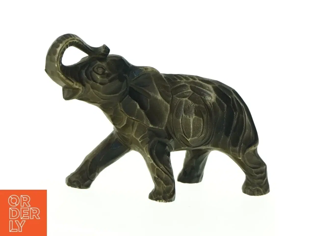 Billede 1 - Bronzefarvet elefantfigur (str. 15 x 9 cm)