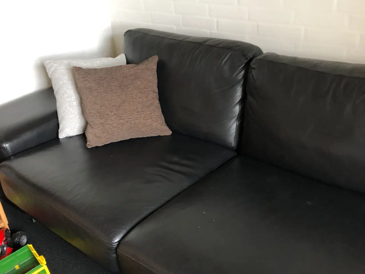 Billede 2 - Læder sofa med chaiselong 