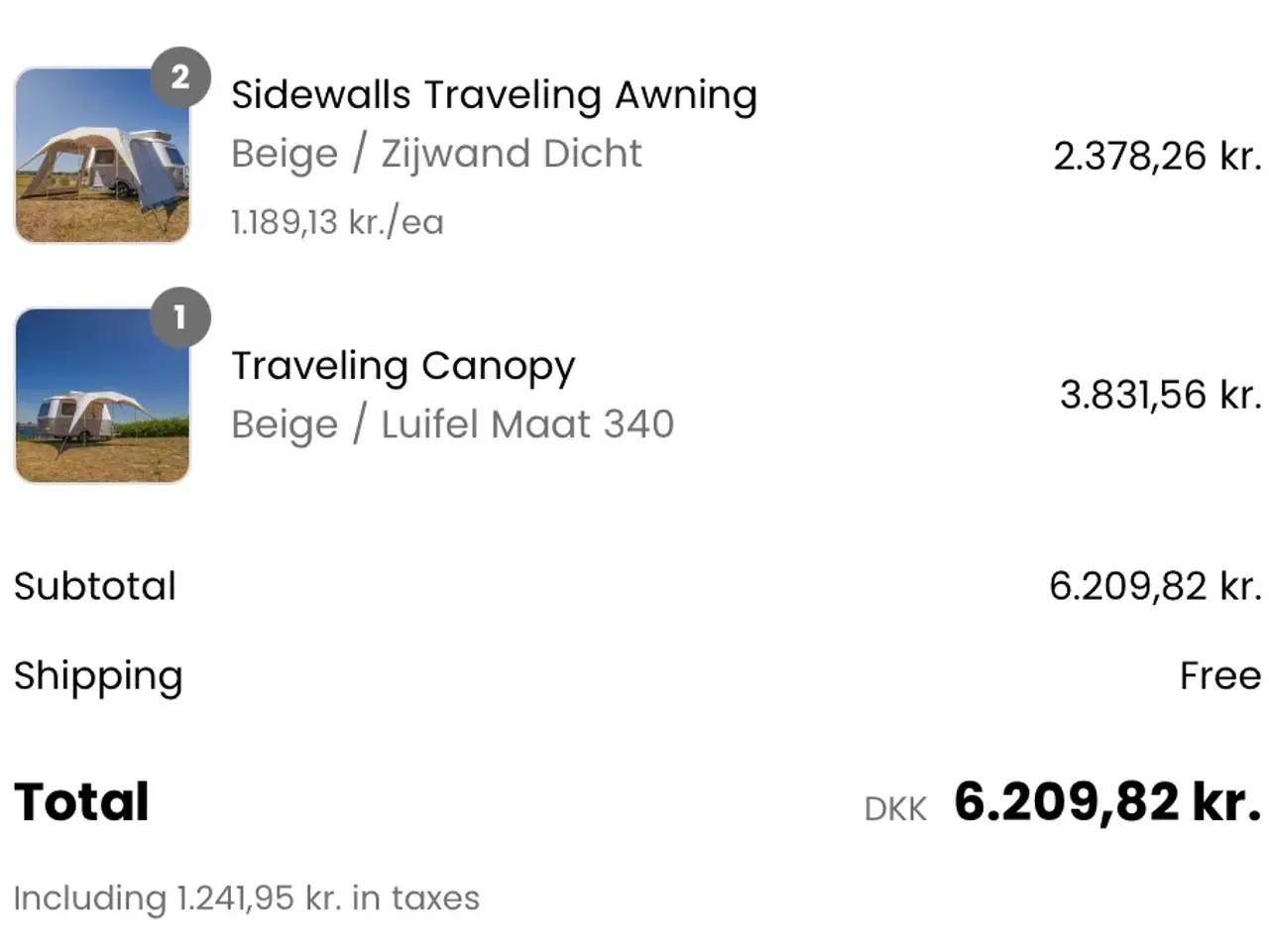 Billede 5 - Solsejl til lille campingvogn, autocamper.  