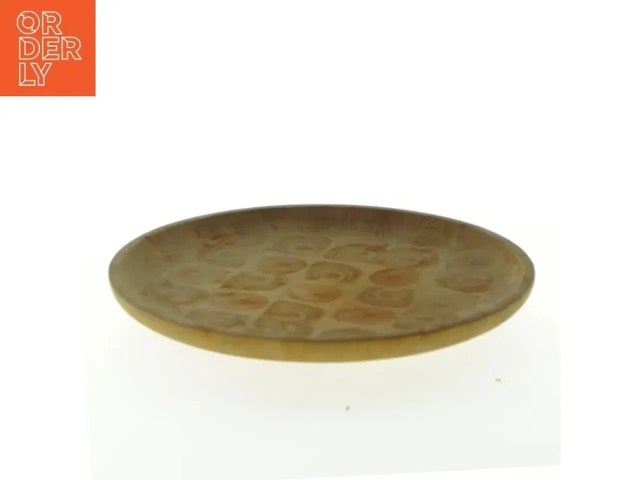 Billede 3 - Træfade med cirkelmønster (str. Ø 20 cm)