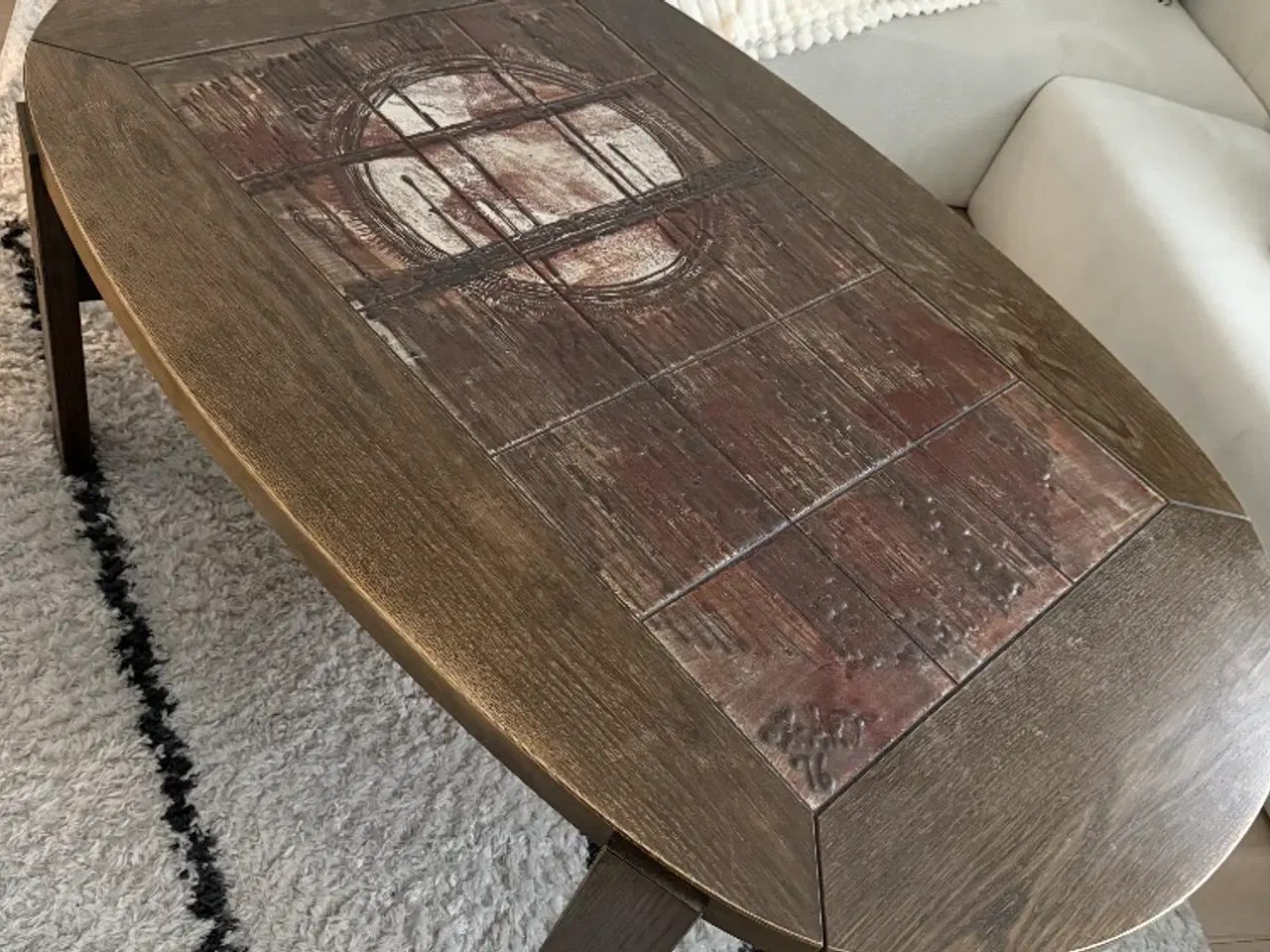 Billede 1 - Ox-art 76 sofabord - dansk design, oval teakramme
