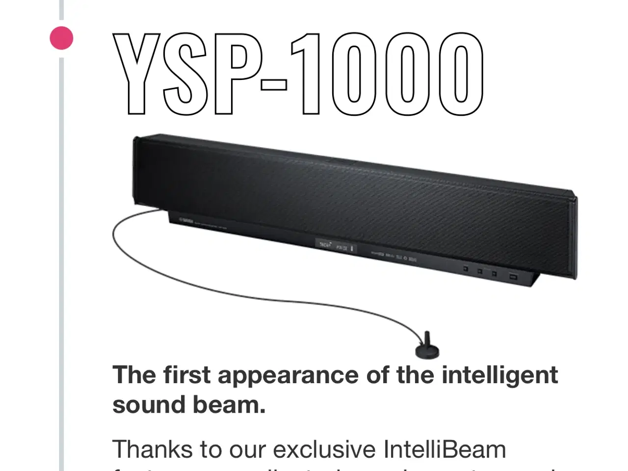 Billede 1 - Yamaha YSP-1000 soundbar (sølv)
