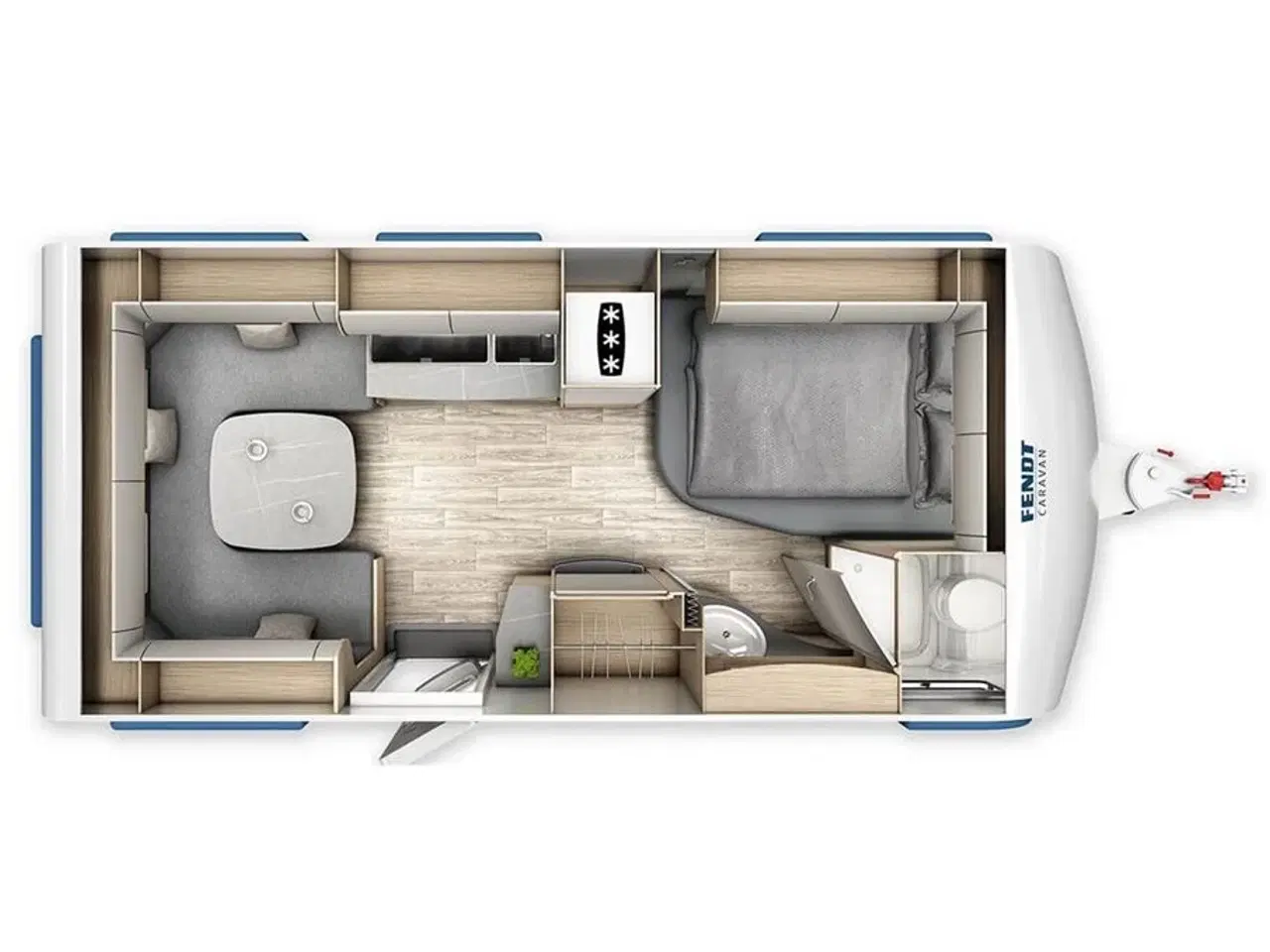 Billede 18 - 2026 - Fendt Bianco Selection 465 SFB Fransk dobbeltseng og Rundsiddegruppe - Kan nedvejes til 1500 kg.