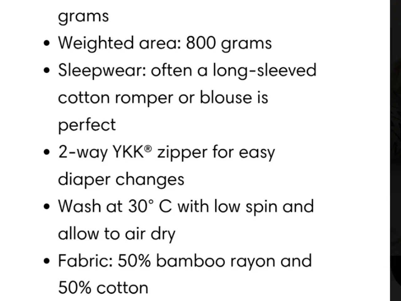 Billede 5 - Babydeepsleep tyngde sovepose/dragt