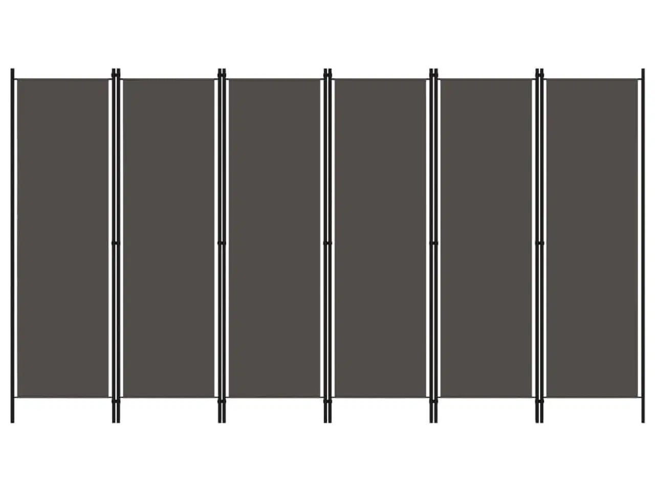 Billede 1 - 6-panels rumdeler 300 x 180 cm antracitgrå