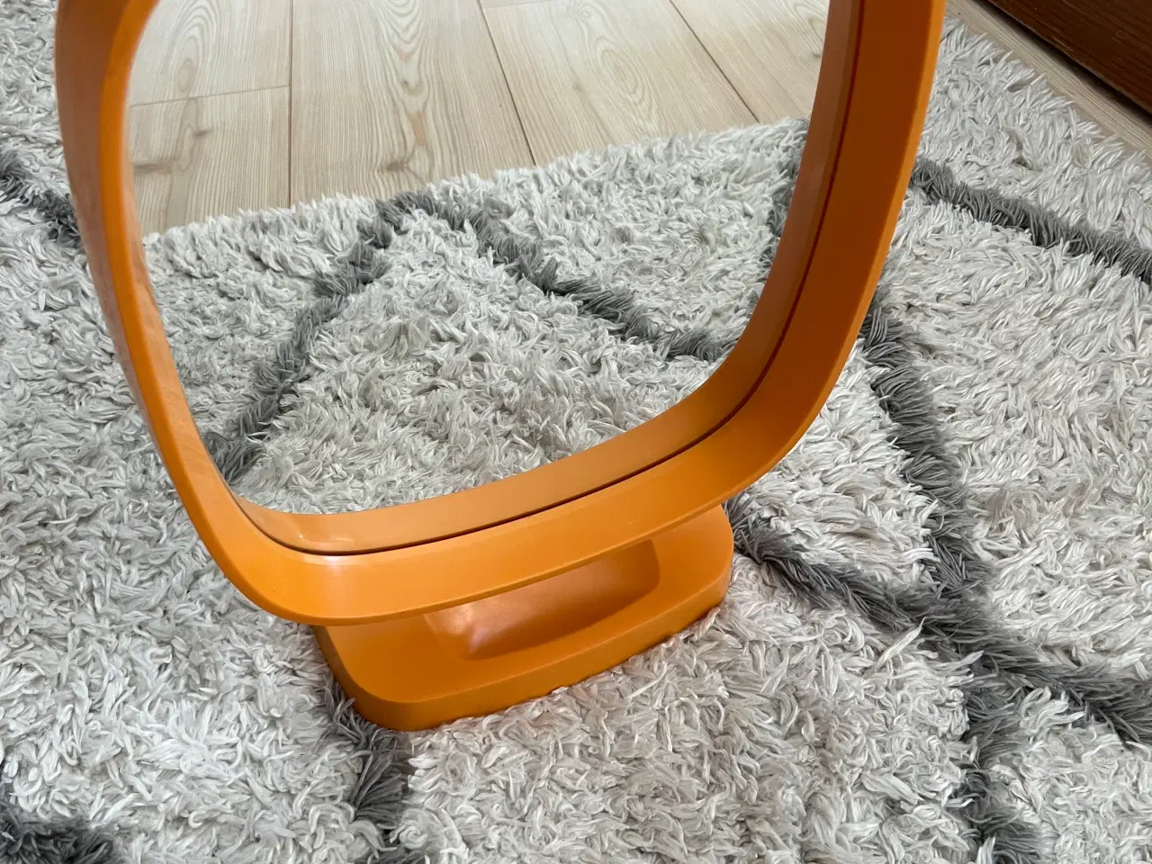 Billede 1 - Vintage orange makeupspejl fra 1970’erne 