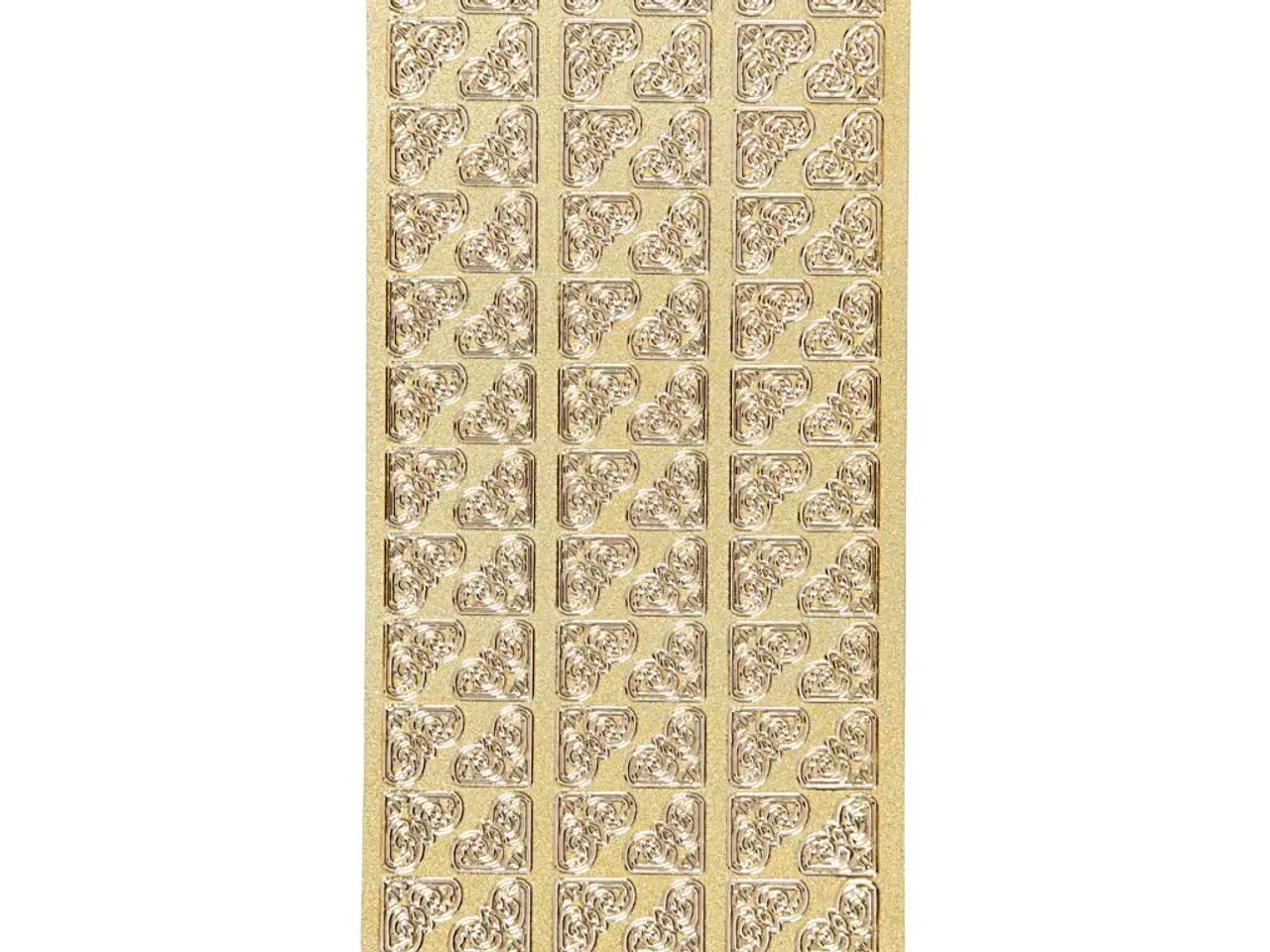Billede 1 - Stickers, hjørner, ark 10x23 cm, guld, 1 ark