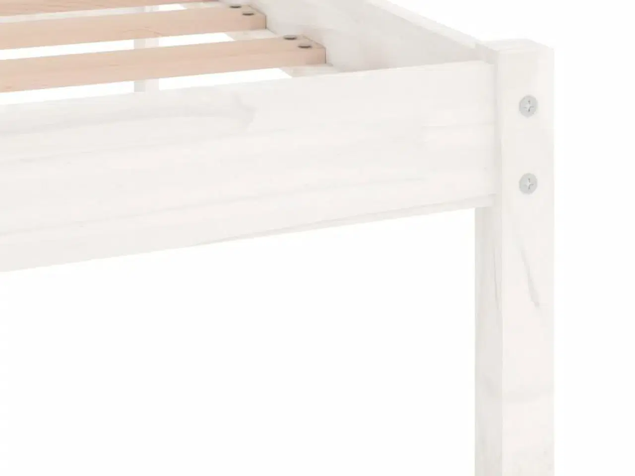 Billede 6 - Sengestel 160x200 cm massivt fyrretræ hvid