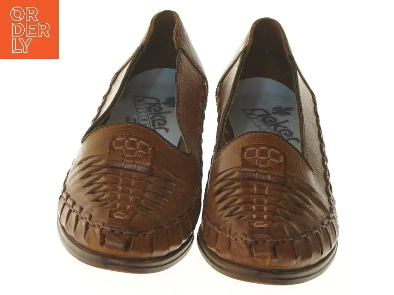 Billede 3 - Brune vintage lædersko med hæl i størrelse 39 fra Rieker (str. 39 )