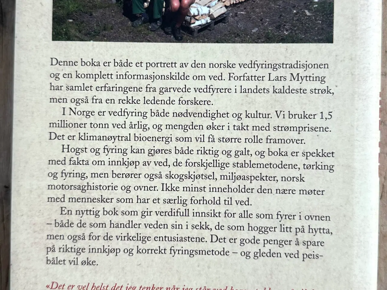 Billede 2 - Hel Ved, Lars Mytting – Norsk