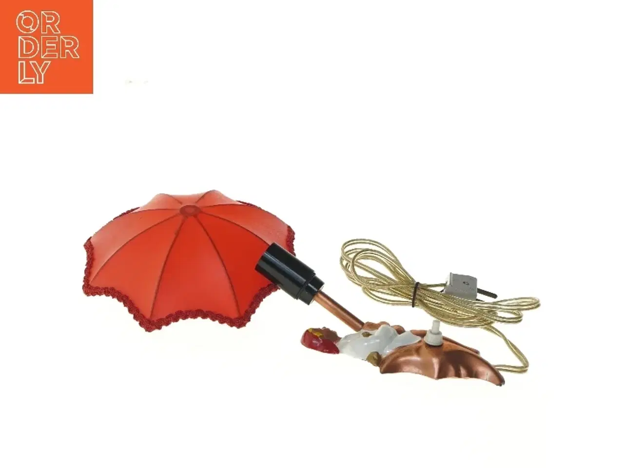 Billede 3 - Vintage bordlampe med paraply (str. 20 cm)