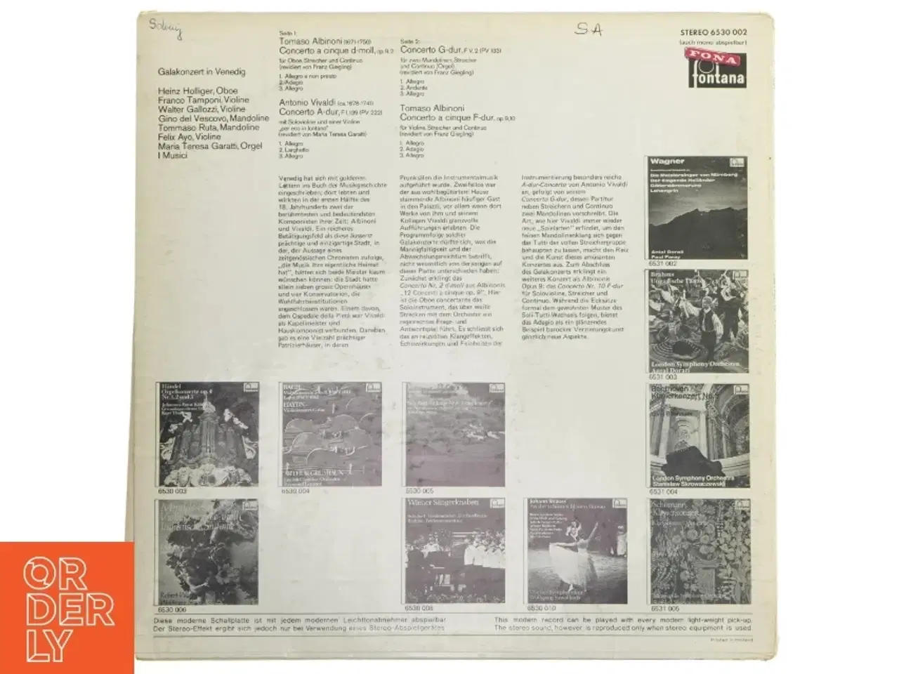 Billede 2 - Galakonzert in Venedig LP