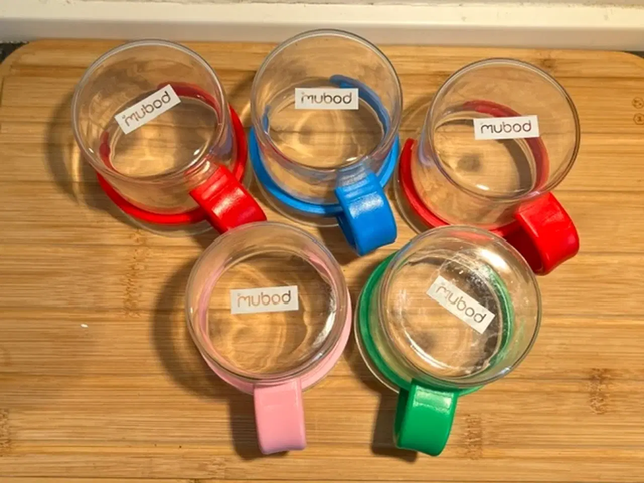 Billede 4 - 5 stk. retro Bodum kopper med farvede håndtag