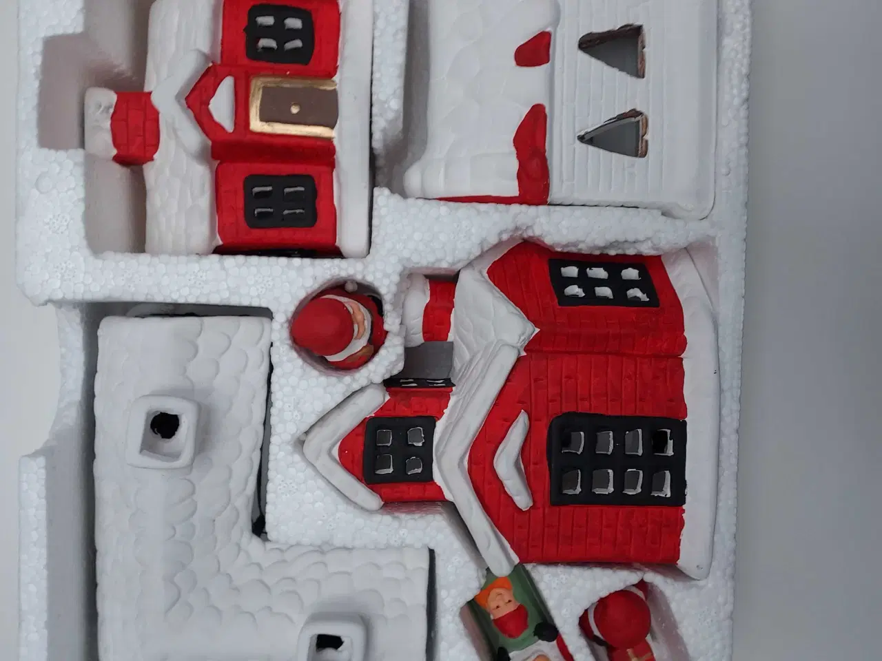 Billede 5 - Kæmpe nisse landsby i keramik med lys