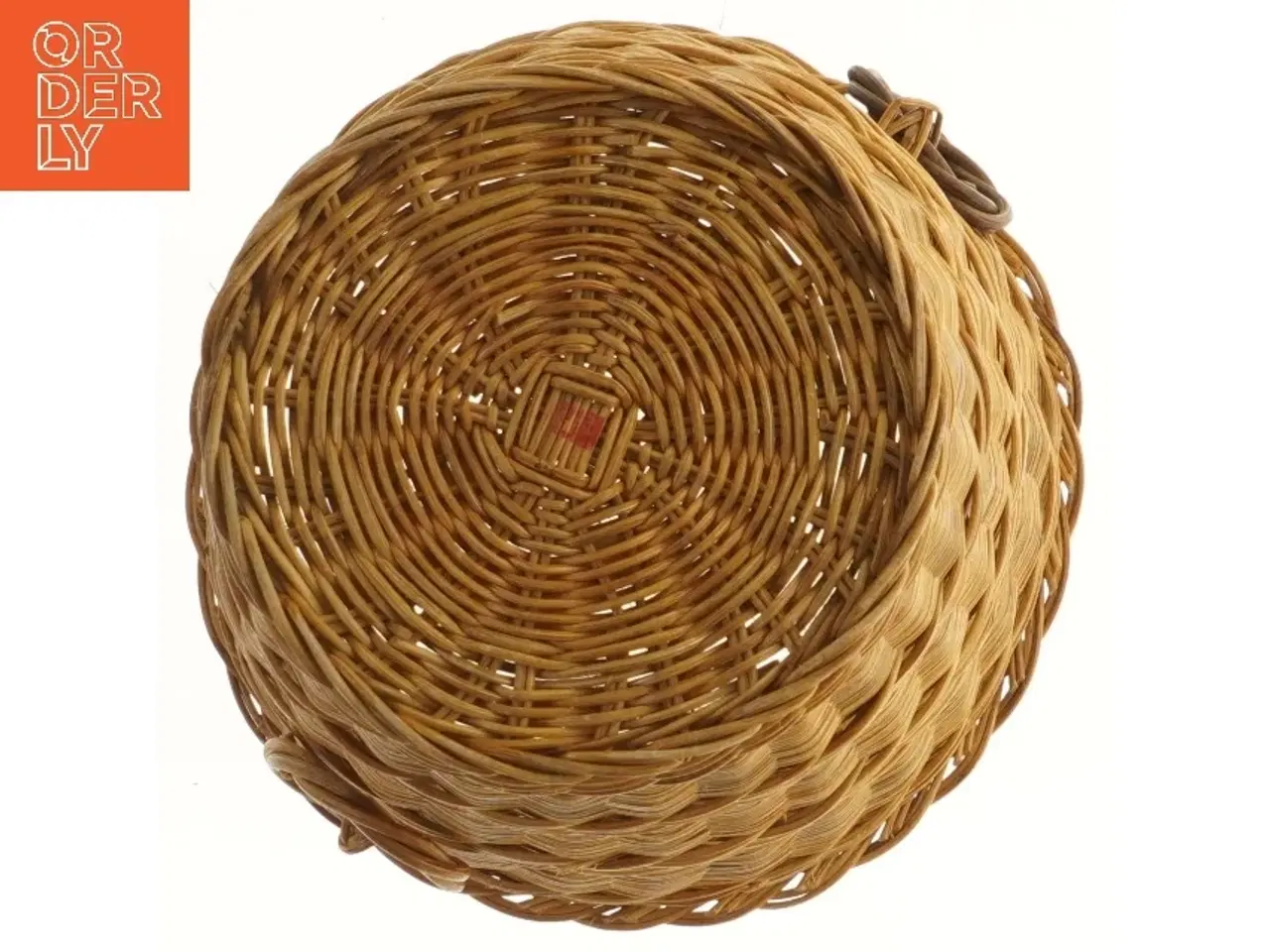 Billede 2 - Flettet kurv med håndtag (str. Ø 24x27 cm)