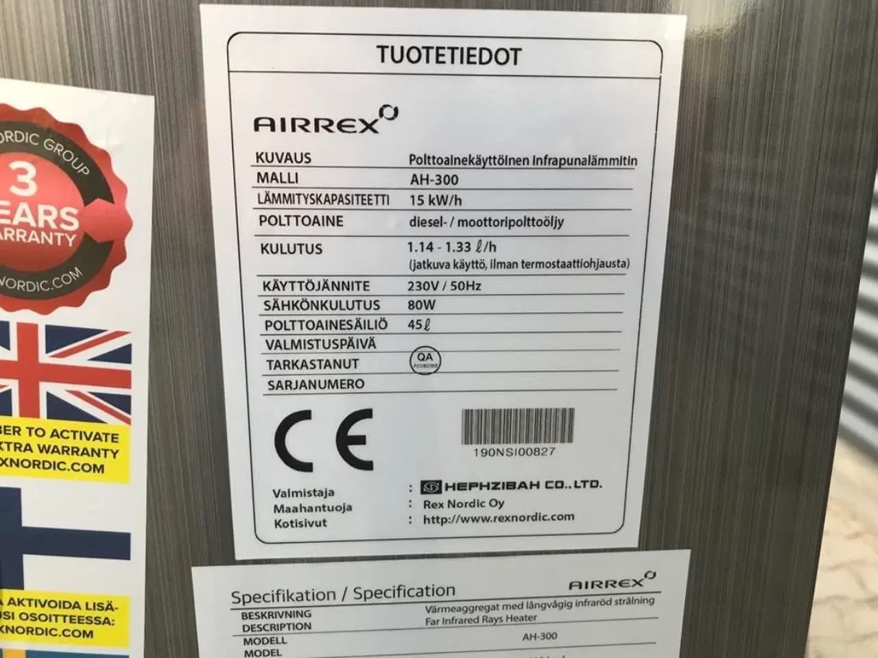 Billede 9 - Airrex AH‑300i infrarød dieselvarmer