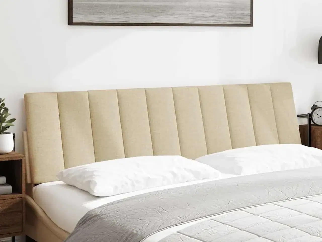 Billede 2 - Gavlpude Hanko 180 cm stof cremefarvet