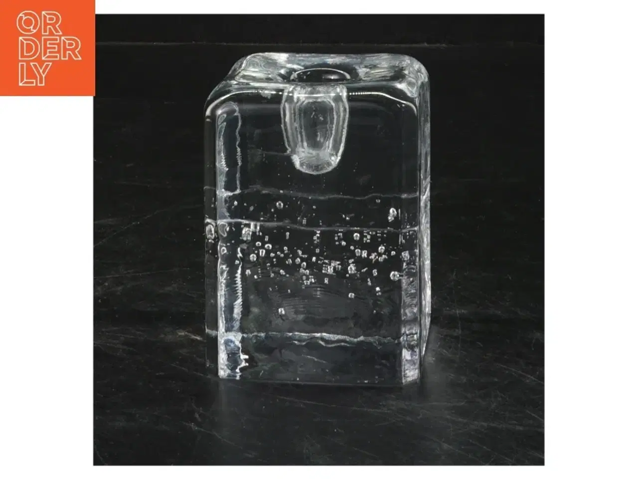 Billede 1 - Glas fyrfadsstage (str. 8x6x6 cm)