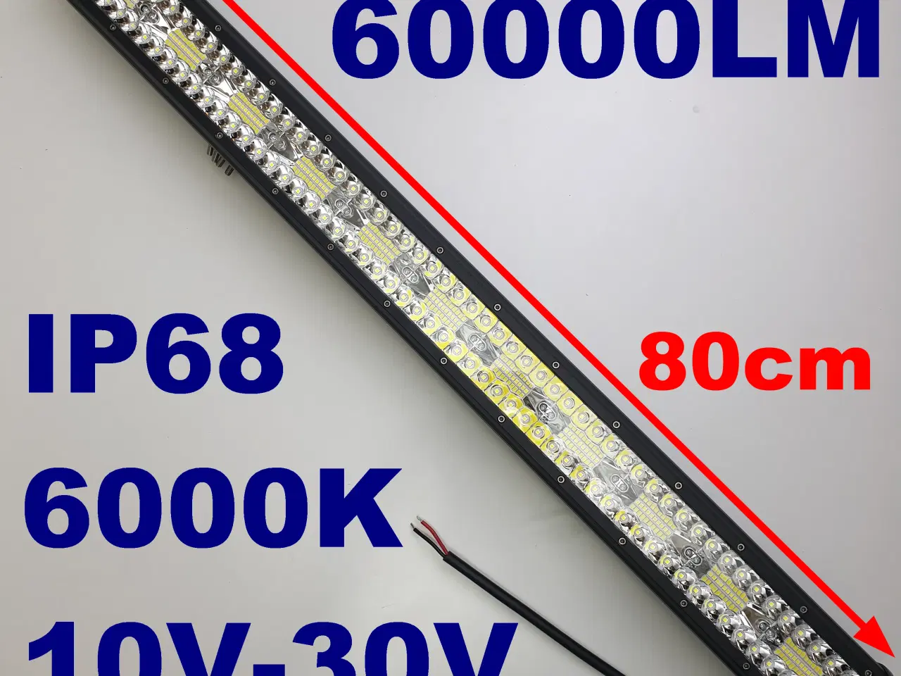 Billede 1 - NY! 60000LM 220 Osram® LED 10-30V 80cm 6000K IP68