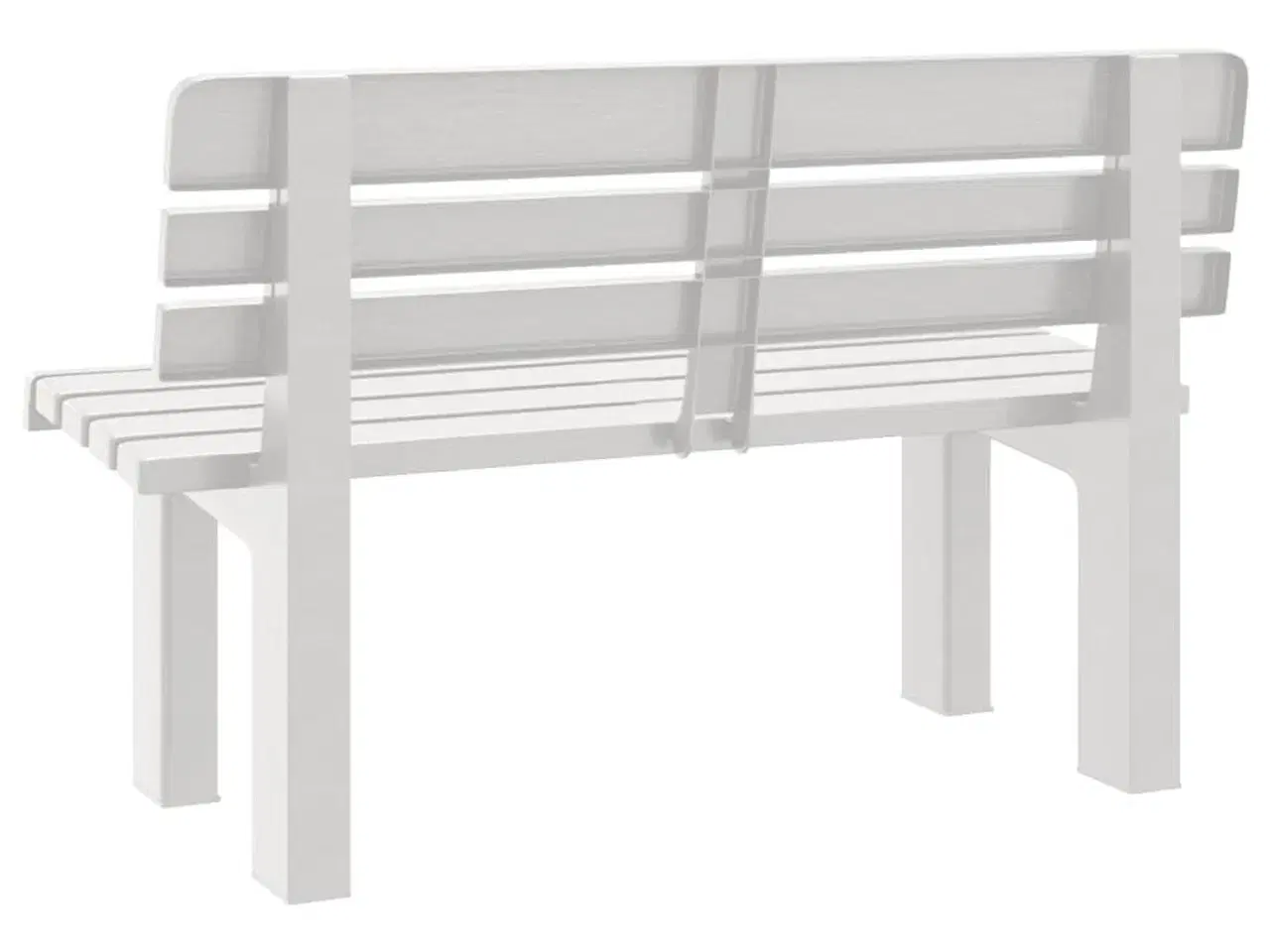 Billede 6 - Havebænk 110x52x71 cm polypropylen hvid