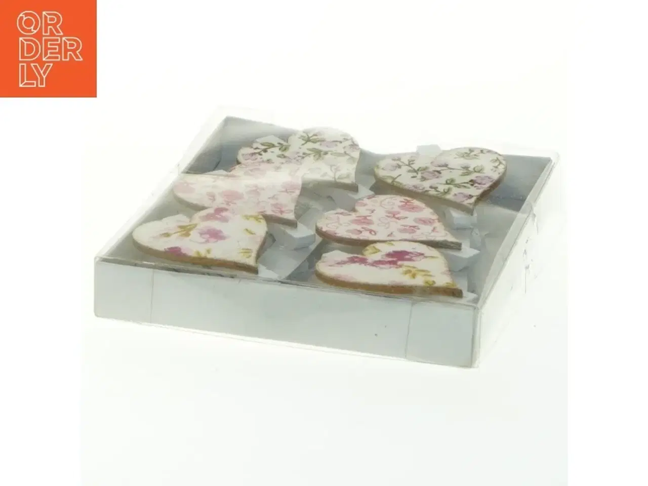 Billede 3 - Dekorative hjerteformede stofknapper (str. 11x9,5 cm)