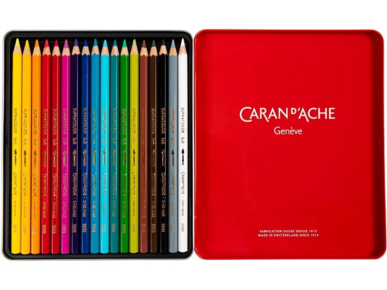 Billede 1 - CARAN D’ACHE Supracolor II Akvarelfarveblyanter 18 stk.