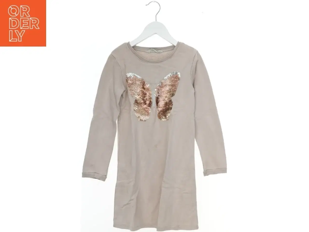 Billede 1 - Kjole med sommerfugl palietter fra H&M (str. 122)