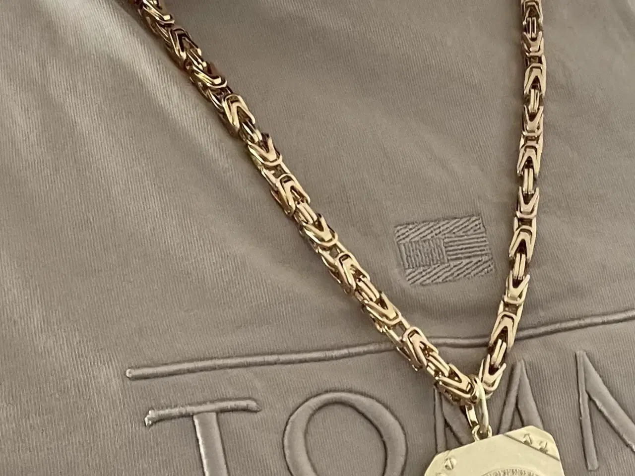 Billede 1 - Goldfilled kongekæde med custom vedhæng