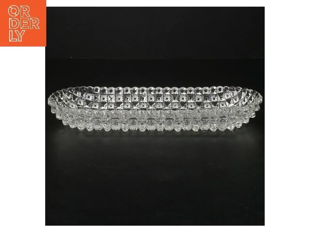 Billede 2 - Glasfad med mønster (str. 25 cm)