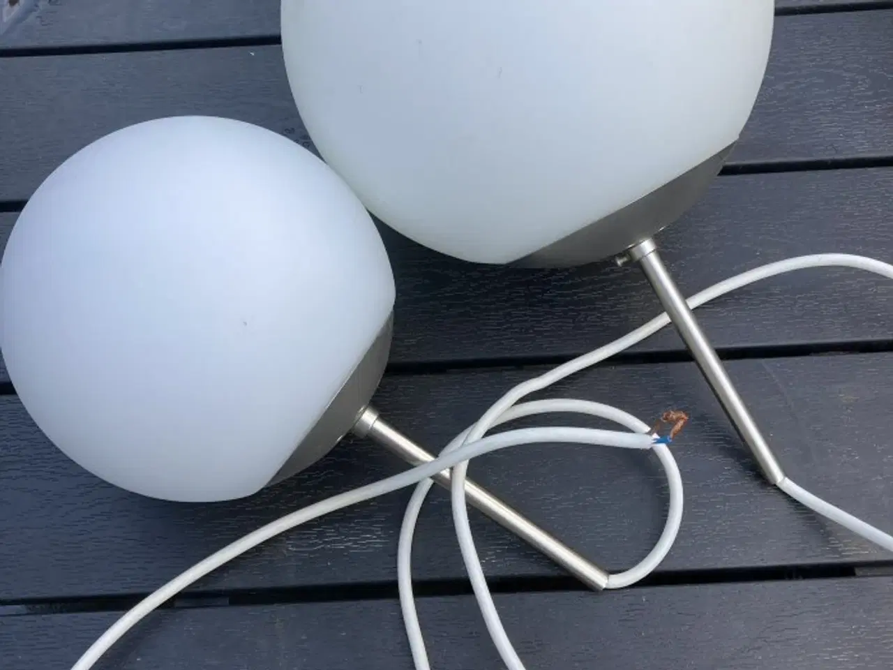 Billede 1 - 2 loftslamper – runde og i glas