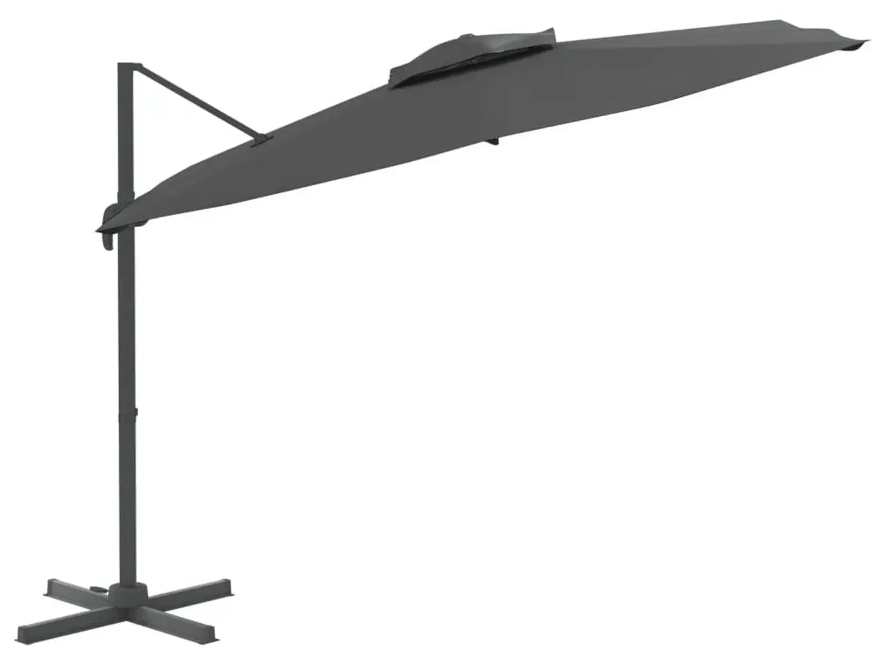Billede 3 - Hængeparasol med dobbelt top 400x300 cm Antracitgrå