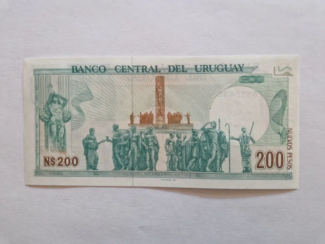 Billede 2 - 200 Pesos Uruguay 1986