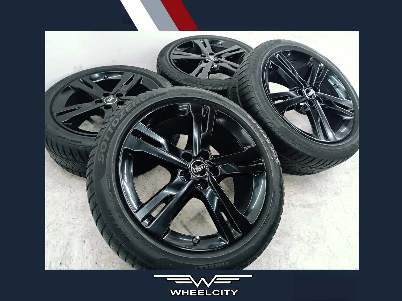 Billede 1 - 5x112 19" ET39 nav 66,5ø AUDI vintersæt inkl.TPMS