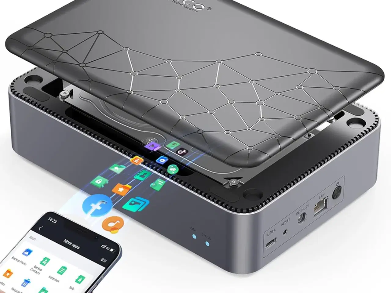 Billede 2 - ORICO MetaCube Mini 3.5" Single Bay NAS Storage Sy