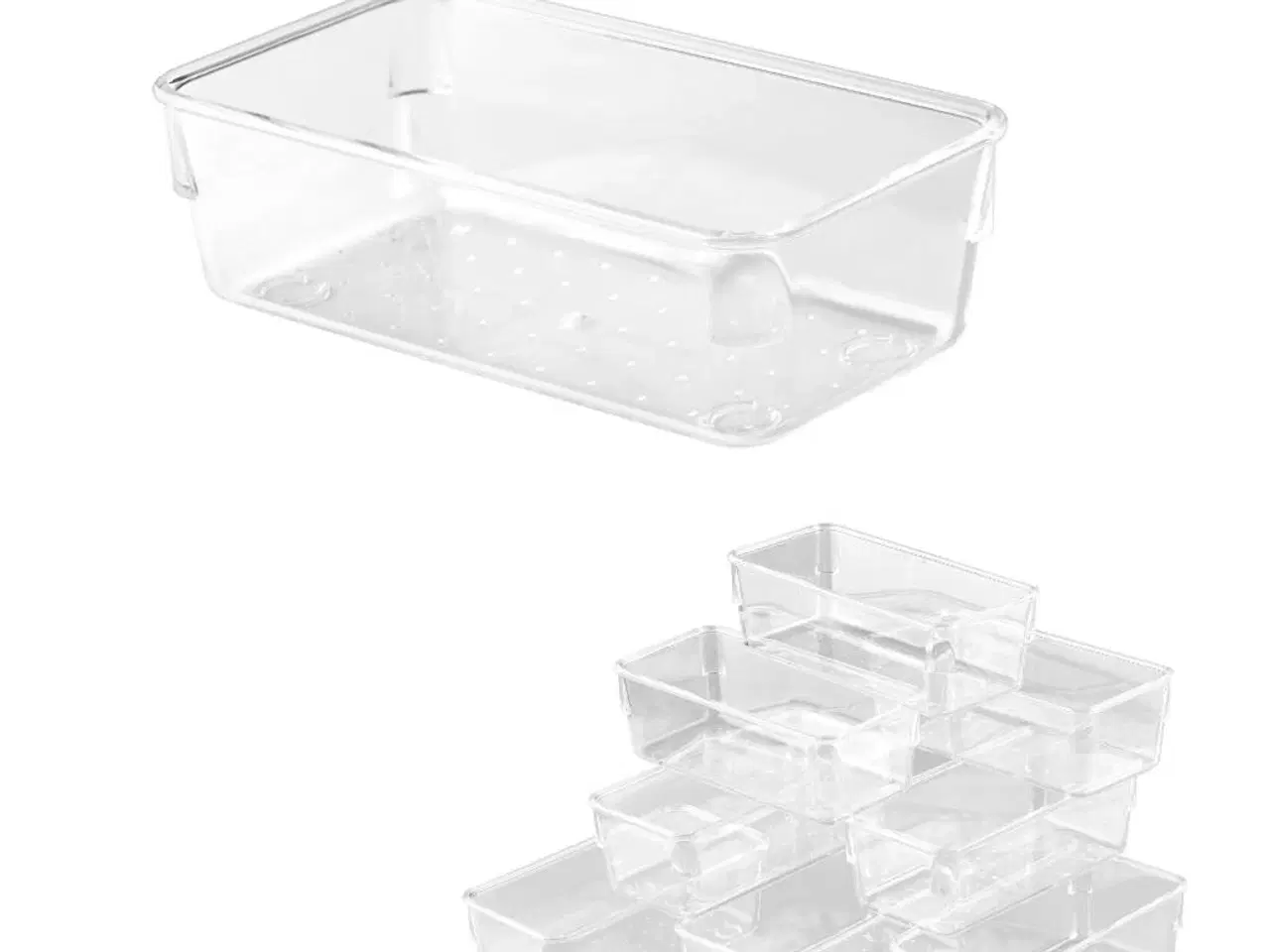 Billede 3 - Skrivebordsorganisator i akryl – sæt med 25 dele, transparent