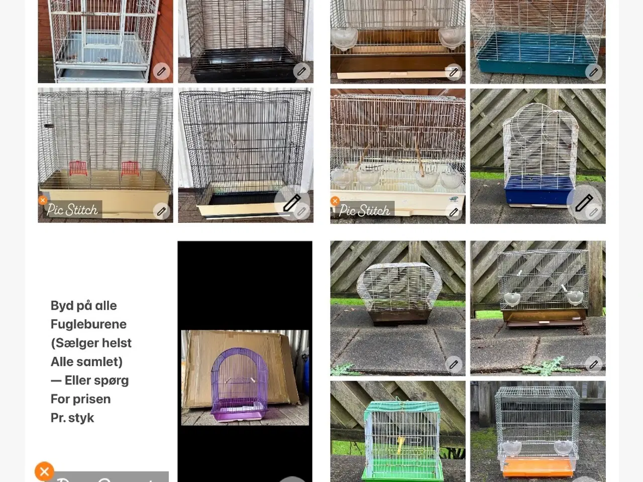 Billede 1 - 13 fuglebur sælges helst samlet