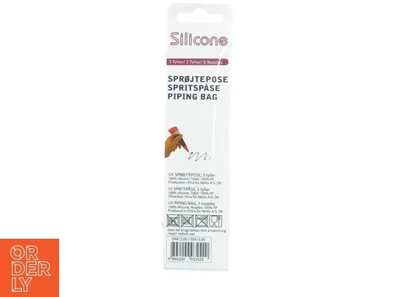 Billede 3 - Sprøjtepose fra Silicone (str. 15 x 5 cm)